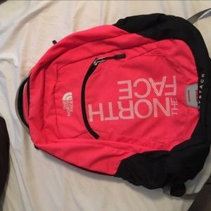 Pink coral backpack.