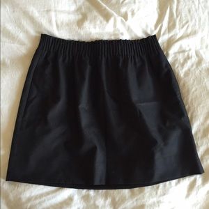 J. Crew Factory Wool Sidewalk Skirt Black worn 1x