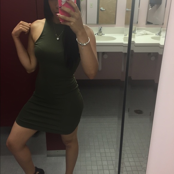 Olive Green Bodycon Dress