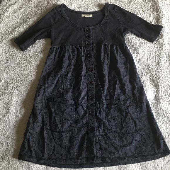 Dresses & Skirts - ✨Navy Knit and Linen Dress✨