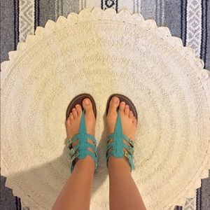 Turquoise Steve Madden Gladiator Sandals