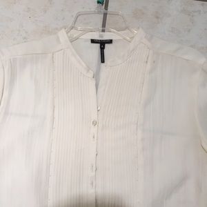 Creamy white long sleeve blouse