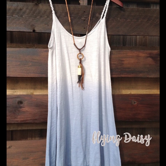 Ombré Tassel Tank Dress Cover Up Cruise Vacation - Picture 2 of 2