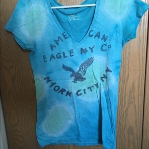 American eagle tie dye v-neck