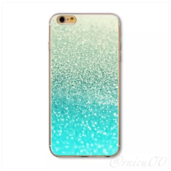 Boutique Accessories - 🎉HP🎉Aqua Glitter iPhone Hardback TPU Case!