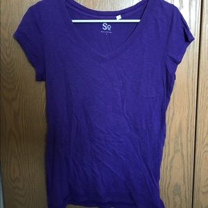 Purple v-neck