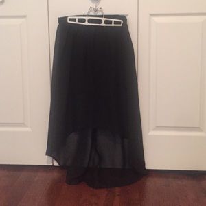 Black high/low skirt