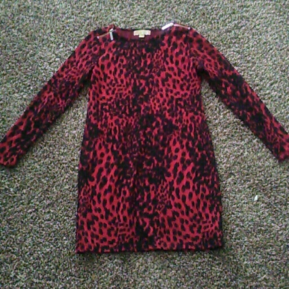 MICHAEL Michael Kors Dresses & Skirts - FLASH SALE Michael Kors Red Leopard Dress