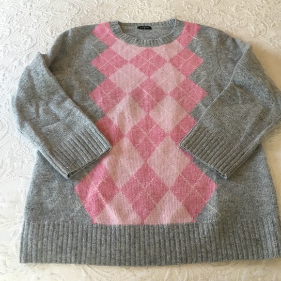 J crew argyle sweater