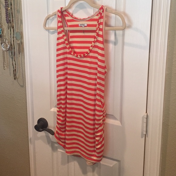 Orange/cream striped tank - Picture 1 of 3