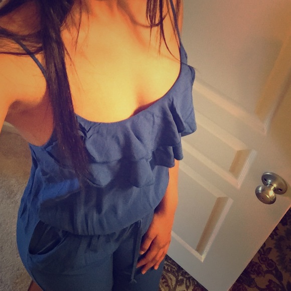 Royal blue jumpsuit. - Picture 1 of 4