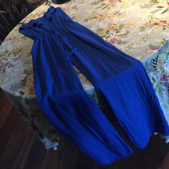 Royal blue jumpsuit. - Picture 2 of 4