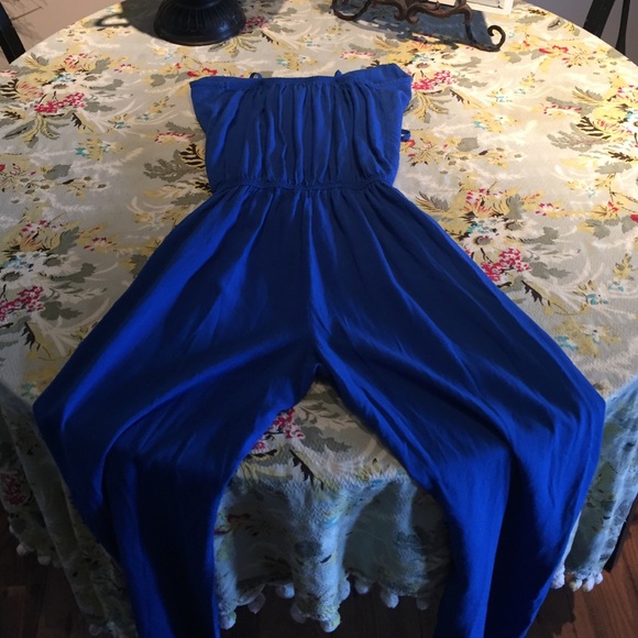 Royal blue jumpsuit. - Picture 3 of 4