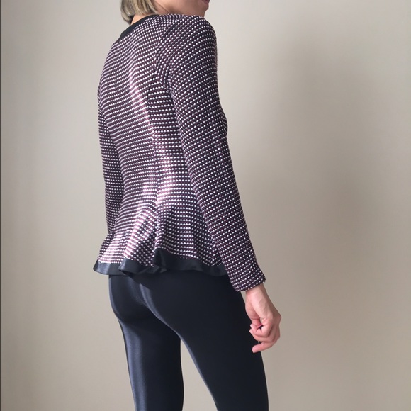 Burgundy black cardigan. Body contouring - Picture 3 of 4