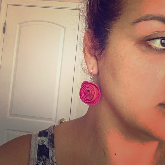 Handmade orange peel earrings