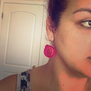 Handmade orange peel earrings