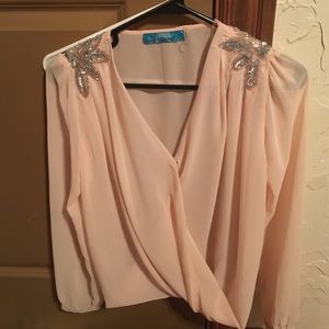 Cream sequin shirt from Francesca's!