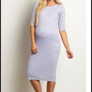 Lavender midi Maternity Dress