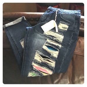 Sarape Cropped Jeans