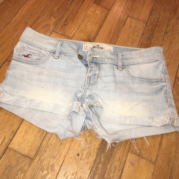 Hollister light wash jean shorts
