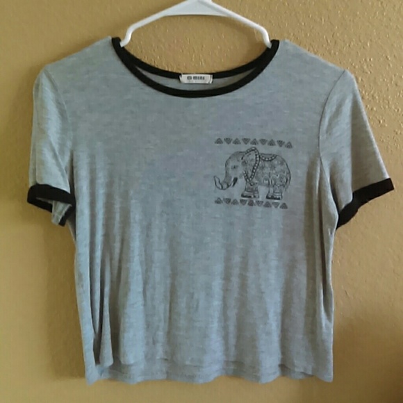 Elephant print crop top