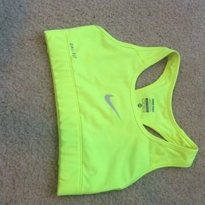 Nike PRO SPORT BRA BRIGHT YELLOW