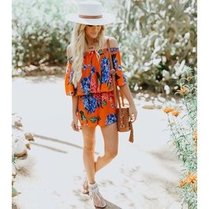 Show Me Your Mumu Rosarita Romper in Bahama Bloom