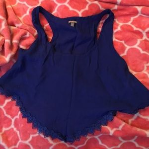 Royal blue crop top