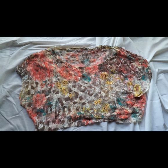 Lace Floral over crop top