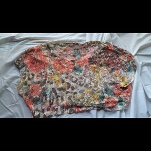Lace Floral over crop top