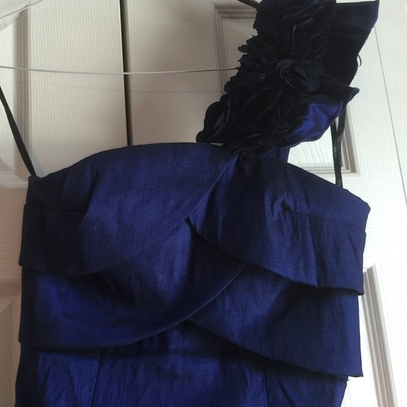 Snap deep blueevening dress - Picture 2 of 4