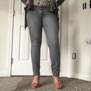 Lowest-rise Skinny Stretch Jeans Grey / Gray