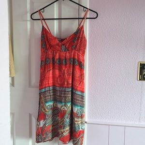 Red summer dress