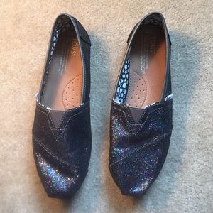 Glitter Toms NWOT