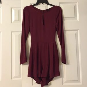 Burgundy dressy romper