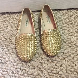 Gold studded Steve Madden flats