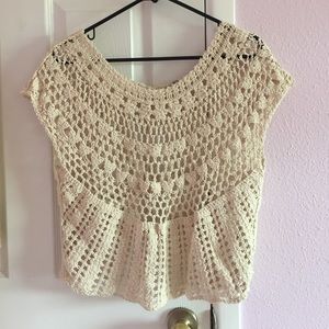Cream crochet top