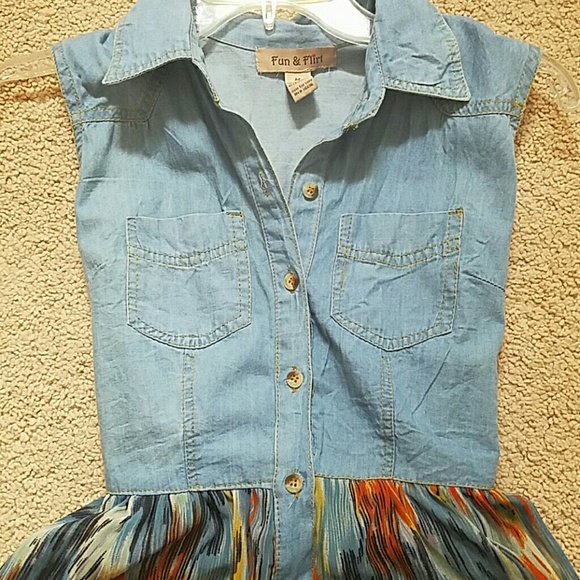 Shambray patterned dress - Picture 2 of 4