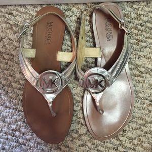 Silver Michael Kors sandals