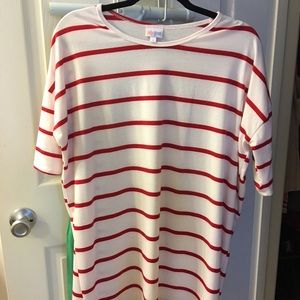 Lularoe small white with strips Irma