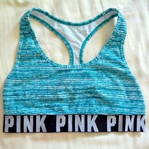 Teal racerback bra from PINK