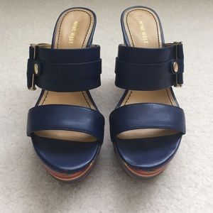 Nine West multi Color Wedges