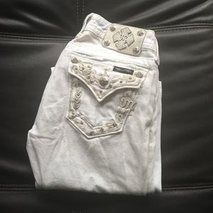 MISS ME White Bootcut Jeans