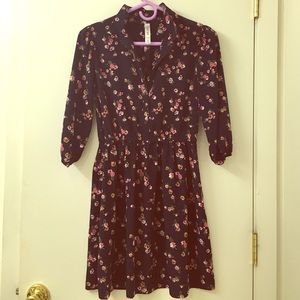Peasant Style Floral Dress