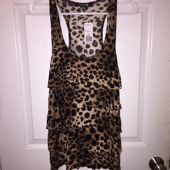 FOREVER 21 animal print tank top