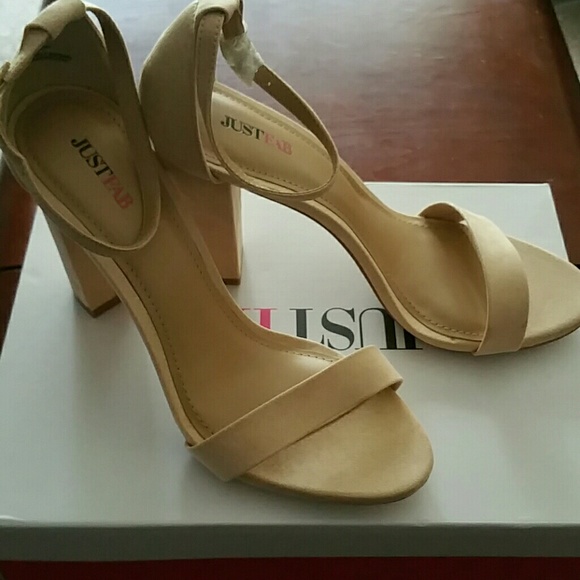 Nude block heel sandal from JustFab