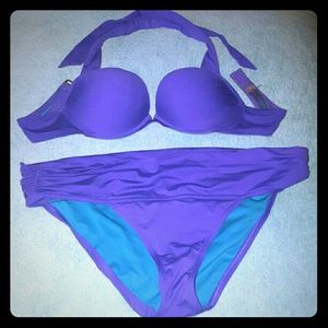 Purple Victoria Secret Bombshell Bathing Suit