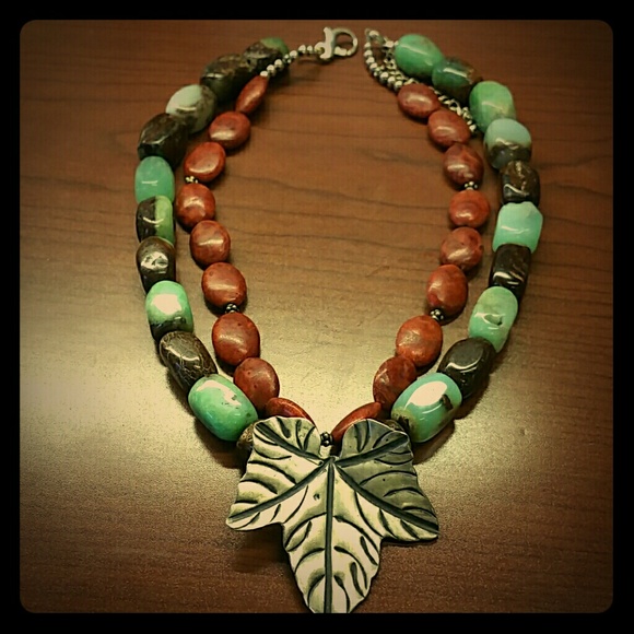 Silpada Natural Stone Necklace and Bracelet