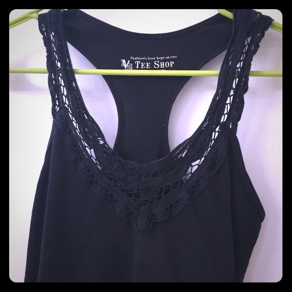 Victoria's Secret Black Embroidered Tank