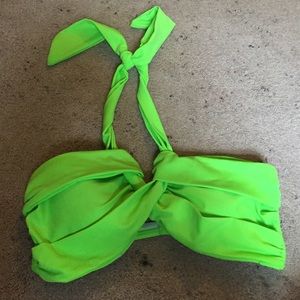 Hot green bikini top